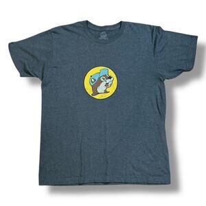 Buc-ees Beaver Believer 1982 T-Shirt PEACE LOVE Beaver Nuggets Texas Gray Size L